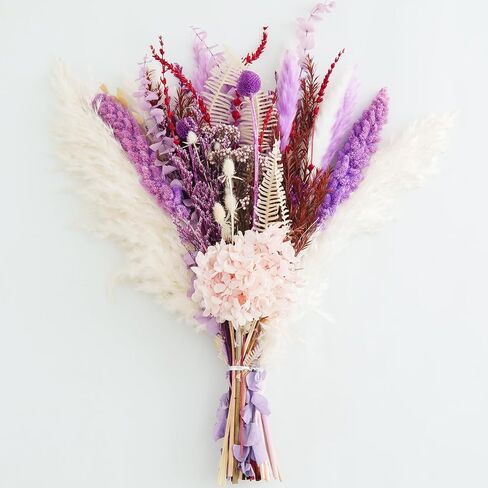 Natural Dried Pampas Grass Bouquet, Boho Home Decor Bouquet, Champagne Pompas Grass Decor, Dried Flower Arrangement for Home Wedding Decoration (M200) in Saudi Arabia
