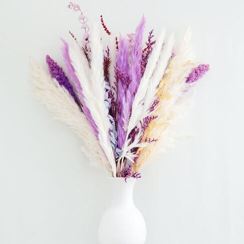 Natural Dried Pampas Grass Bouquet, Boho Home Decor Bouquet, Champagne Pompas Grass Decor, Dried Flower Arrangement for Home Wedding Decoration (M200) in Saudi Arabia