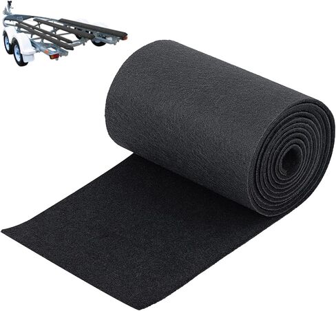 Boat Trailer Bunk Carpet 12 Inch x 13 feet Black Marine Roll Carpet Replacement Parts Accessories Carpet Padding Cover for Jet Ski Trailer Boards Ramps (Black-12in x 13ft) in Kuwait