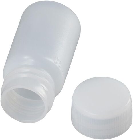 FEIYING 100pcs 10ml Plastic Travel Empty Small Mouth Graduated Lab Chemical Container Reagent Bottle, Sample Bottles Sealing Bottles Liquid Medicine Bottles with Caps in Saudi Arabia