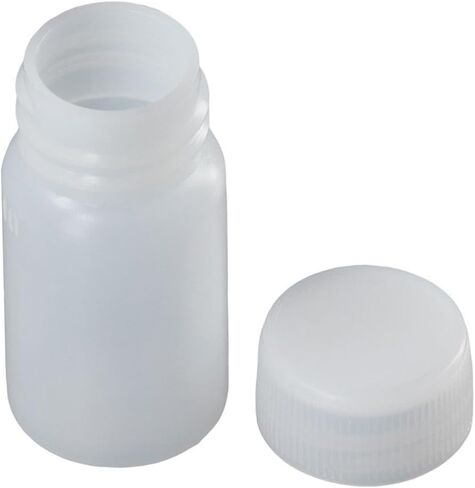 FEIYING 100pcs 10ml Plastic Travel Empty Small Mouth Graduated Lab Chemical Container Reagent Bottle, Sample Bottles Sealing Bottles Liquid Medicine Bottles with Caps in Saudi Arabia