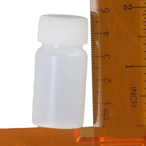 FEIYING 100pcs 10ml Plastic Travel Empty Small Mouth Graduated Lab Chemical Container Reagent Bottle, Sample Bottles Sealing Bottles Liquid Medicine Bottles with Caps in Saudi Arabia