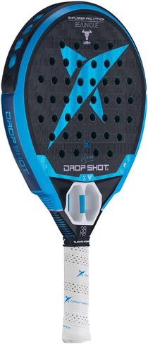 Drop Shot Explorer Pro Attack by Campa – Padel Racket Series - Padel Racket with Shock Absorption and Great Control - with EVA PRO Foam Core – Professional Padel 2024, Blue/Black in Saudi Arabia