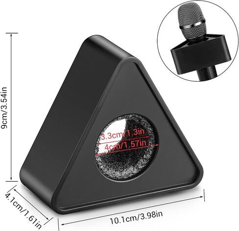 Facmogu 2024 New Microphone Flag Station, Portable Cube Hexagon Mic Flags, ABS Foam Microphone Logo Flag Station, Custom Mic Flag Microphone Accessories for Interview KTV Reporter Host (Black & White) in Saudi Arabia