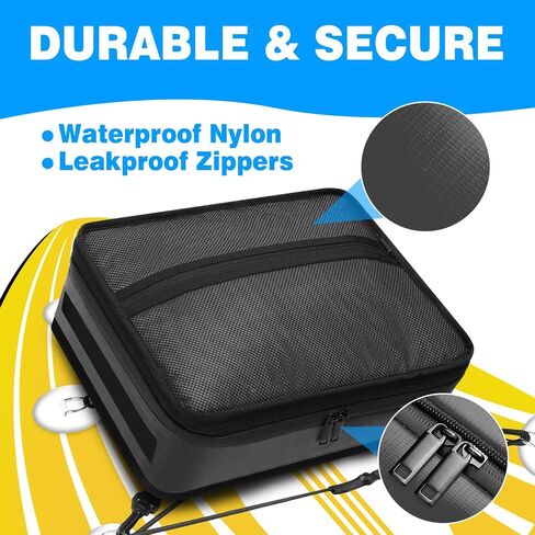 Paddle Board Cooler Bag, Insulated SUP Cooler Deck Bag with Mesh Zipper Pocket & 4 Securing Clip Strap, Waterproof 10 Can SUP Cooler for Paddle Board, SUP, Kayak in Saudi Arabia