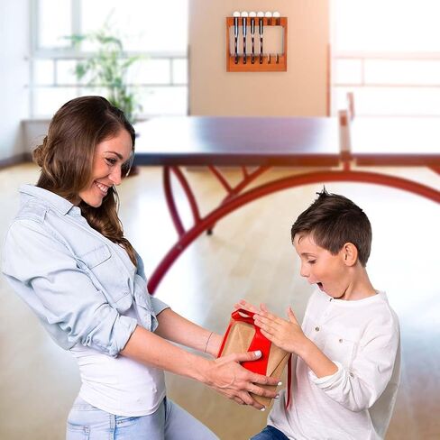 Ping Pong Paddle Storage Rack - Wall Mounted Table Tennis Holder for 6 Rackets and Balls Storage in Room Office in Kuwait