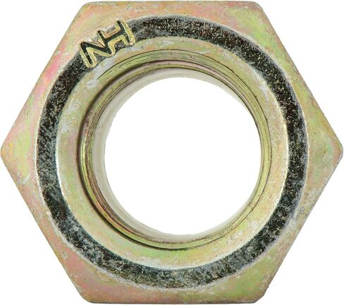 5/8"-18 (10 pack) Grade 8 Hex Nylon Insert Lock Nut, Fine Thread, Yellow Zinc by Makers Bolt in Kuwait