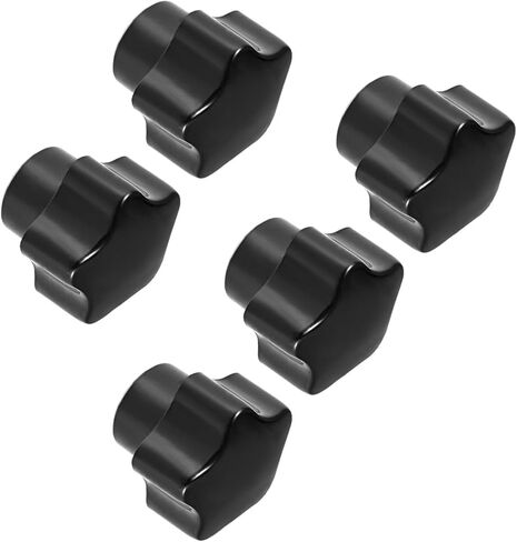 Star Knob, 25mm Diameter M5, Plastic Head Female Clamping Nut Handle Screw-On Thread Knob Grip - (Applications: for Mechanical Equipment), 5-Pieces in Kuwait