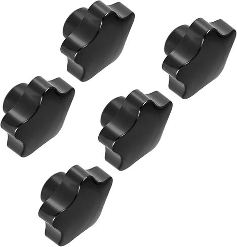 Star Knob, 25mm Diameter M5, Plastic Head Female Clamping Nut Handle Screw-On Thread Knob Grip - (Applications: for Mechanical Equipment), 5-Pieces in Kuwait