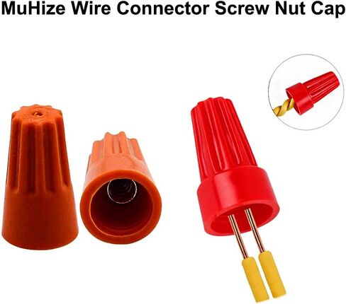 MuHize 220Pcs Electrical Wire Connectors - Upgraded Electrical Twist Nuts Caps Assortment Kit(2024 New), Wire Connectors with Spring Insert Twist Nuts Caps in Saudi Arabia
