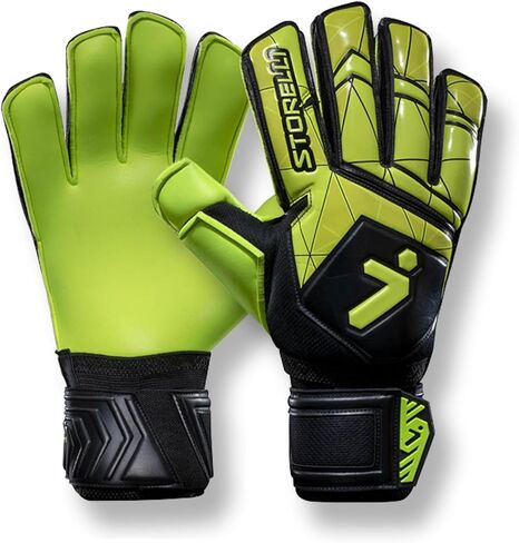 Storelli Gladiator Recruit 3.0 Goalkeeper Gloves Youth Soccer Goalie with Finger Spines Enhanced Finger and Hand Protection in Saudi Arabia