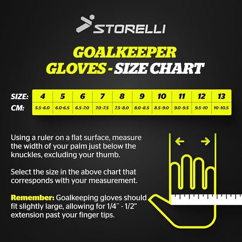 Storelli Gladiator Recruit 3.0 Goalkeeper Gloves Youth Soccer Goalie with Finger Spines Enhanced Finger and Hand Protection in Saudi Arabia