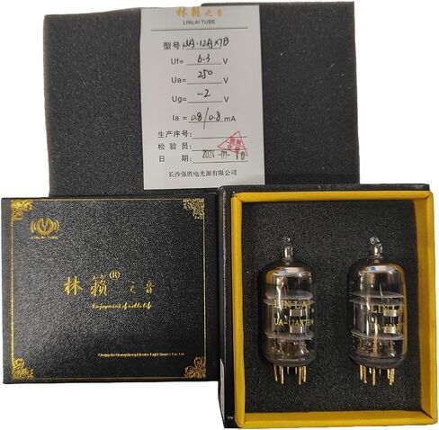زوج متطابق ذهبي LinLai UA-12AX7B ECC83 مُضخّم صوت فراغ كلاسيكي 2024 سنة نسخة ترقية جديدة مع صندوق هدية أصلي in Saudi Arabia