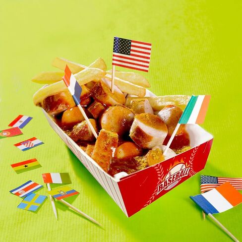 Baseball Paper Serving Trays - (60 Pack) 2 Lb Red and White Disposable Food Boats Eco Friendly For Concession Food & Condiments Carnivals Hot Dog Nacho in Saudi Arabia