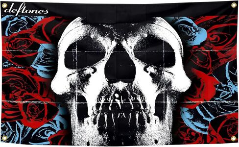 deftones Music Art Tapestries 3x5 Feet Banner Funny Man Cave Wall Decor with 4 Brass Grommets for College Dorm Room Decor,Outdoor,Parties gifts, travel, events, festivals.., black in Saudi Arabia