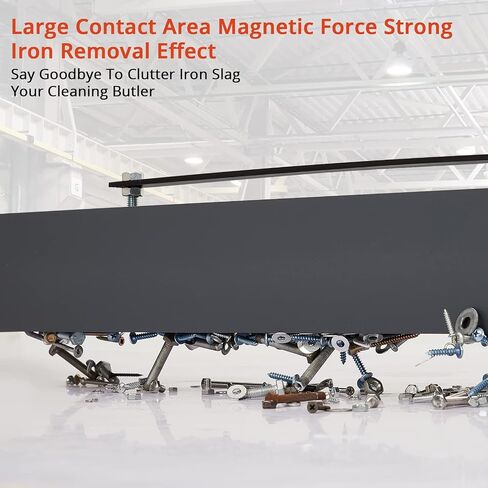 Hanging Magnetic Magnet Sweeper, Pickup Tool with Release, Industrial Magnets Steel Material Hunting Accessories for Forklift Pick up Nails, Bolts, Iron Chips, Metals-48 Inch in Saudi Arabia