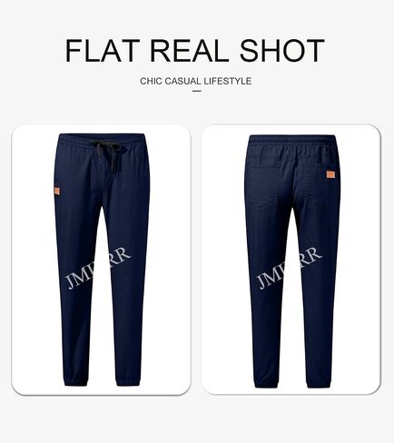 JMIERR Mens Casual Joggers Pants - Cotton Drawstring Chino Cargo Pants Hiking Outdoor Twill Track Jogging Sweatpants Pants in Kuwait
