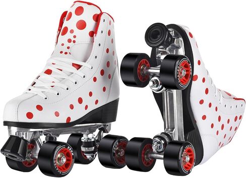 Roller Skates for Women and Girls, High-top Double Row-Classic Roller Skates for Men and Ladies, Professional Indoor/Outdoor Adult Roller Skates with Aluminum Bracket in Saudi Arabia