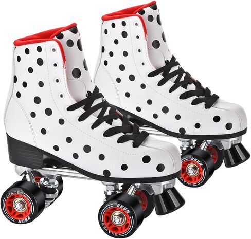 Roller Skates for Women and Girls, High-top Double Row-Classic Roller Skates for Men and Ladies, Professional Indoor/Outdoor Adult Roller Skates with Aluminum Bracket in Saudi Arabia