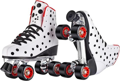 Roller Skates for Women and Girls, High-top Double Row-Classic Roller Skates for Men and Ladies, Professional Indoor/Outdoor Adult Roller Skates with Aluminum Bracket in Saudi Arabia
