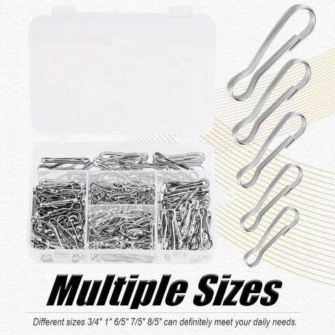 280 قطعة 304 خطافات زنبركية من الفولاذ المقاوم للصدأ، 3/4 بوصة 1 بوصة 6/5 بوصة 7/5 بوصة 8/5 بوصة ترقية معدنية 304 خطافات زنبركية من الفولاذ المقاوم للصدأ، خطاف مشبك معدني مقاوم للصدأ in Kuwait