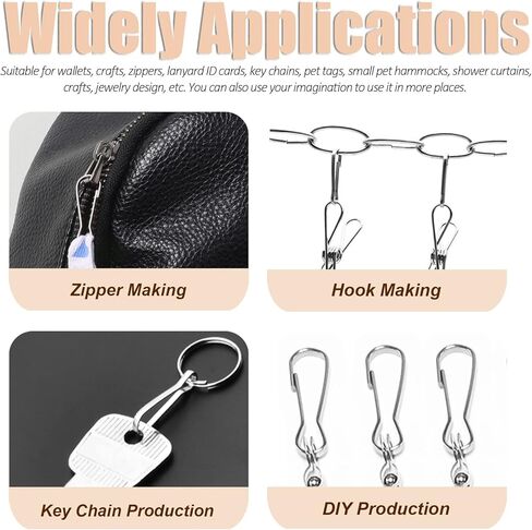 280 قطعة 304 خطافات زنبركية من الفولاذ المقاوم للصدأ، 3/4 بوصة 1 بوصة 6/5 بوصة 7/5 بوصة 8/5 بوصة ترقية معدنية 304 خطافات زنبركية من الفولاذ المقاوم للصدأ، خطاف مشبك معدني مقاوم للصدأ in Kuwait