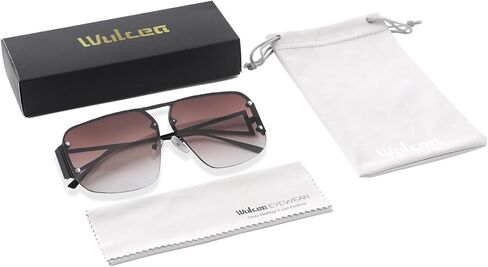 نظارات شمسية ريترو معدنية بدون إطار - إطارات أنيقة للرجال والنساء in Kuwait