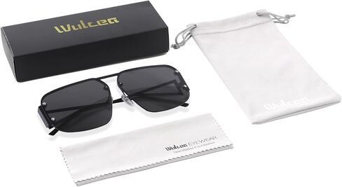 Retro Metal Rimless Aviator Sunglasses – Stylish Frames for Men and Women in Saudi Arabia