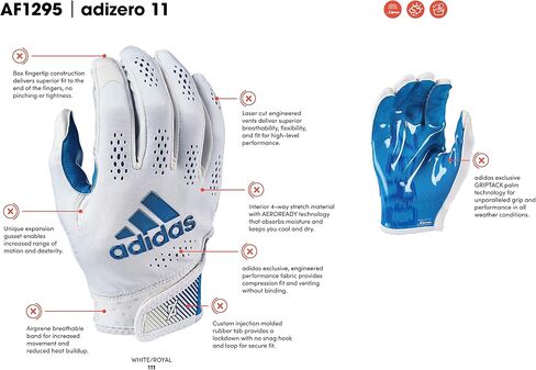 adidas Adizero 11 Adult Football Receiver Gloves in Saudi Arabia