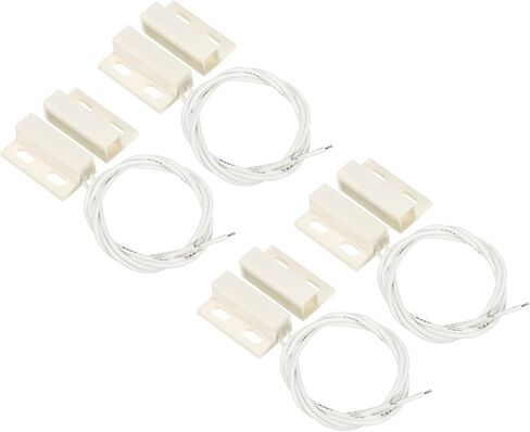 PATIKIL Magnetic Reed Switch, 4 Pack NC Wired Surface-Mounted Magnetic Contact Switch for Door Window, Black in Saudi Arabia
