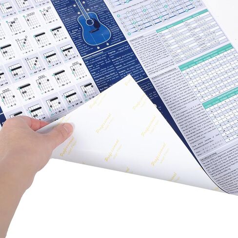 VICASKY Piano Chord Scale Guitar Reference Poster Musical Gifts Guitar Gifts Picture Gifts Guitar Poster Practice Chart Piano Accessories Chords Chart for Piano Player Flip Chart Hand Gift in Saudi Arabia