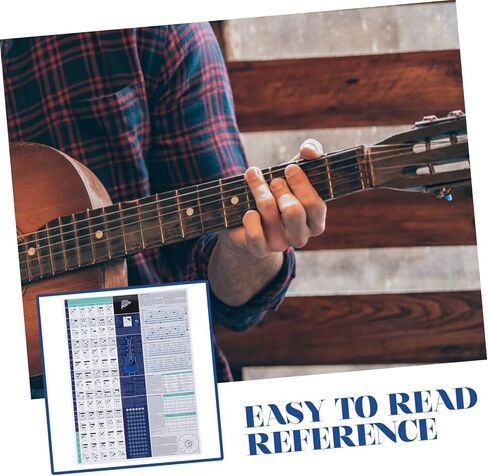 VICASKY Piano Chord Scale Guitar Reference Poster Musical Gifts Guitar Gifts Picture Gifts Guitar Poster Practice Chart Piano Accessories Chords Chart for Piano Player Flip Chart Hand Gift in Saudi Arabia