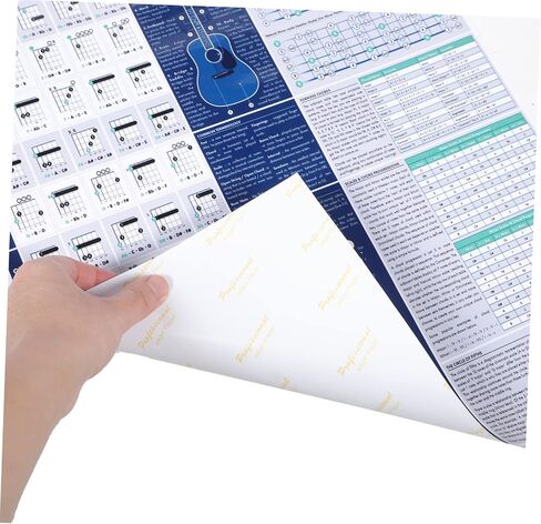 VICASKY Piano Chord Scale Guitar Reference Poster Musical Gifts Guitar Gifts Picture Gifts Guitar Poster Practice Chart Piano Accessories Chords Chart for Piano Player Flip Chart Hand Gift in Saudi Arabia