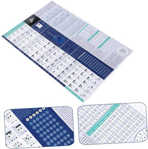VICASKY Piano Chord Scale Guitar Reference Poster Musical Gifts Guitar Gifts Picture Gifts Guitar Poster Practice Chart Piano Accessories Chords Chart for Piano Player Flip Chart Hand Gift in Saudi Arabia