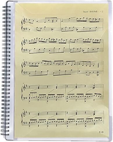 ITODA 9" X 12" Sheet Music Folder 60 Pages Sheet Music Binder Spiral Notebook Binder Organizer Guitar Piano Choir Music Binder,Lay Flat in Saudi Arabia