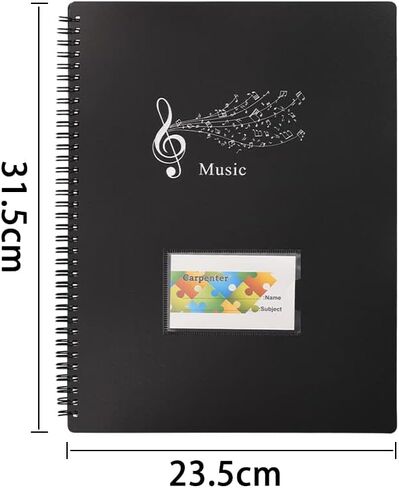 ITODA 9" X 12" Sheet Music Folder 60 Pages Sheet Music Binder Spiral Notebook Binder Organizer Guitar Piano Choir Music Binder,Lay Flat in Saudi Arabia