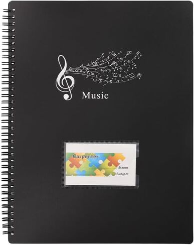 ITODA 9" X 12" Sheet Music Folder 60 Pages Sheet Music Binder Spiral Notebook Binder Organizer Guitar Piano Choir Music Binder,Lay Flat in Saudi Arabia