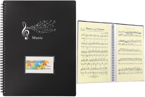 ITODA 9" X 12" Sheet Music Folder 60 Pages Sheet Music Binder Spiral Notebook Binder Organizer Guitar Piano Choir Music Binder,Lay Flat in Saudi Arabia