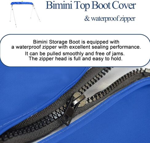 غطاء حذاء علوي من Bimini، مناسب لأغطية Bimini ذات القوس 3-4، غطاء بديل لقارب التخزين مقاوم للماء، (رمادي M: 56-76 بوصة) in Kuwait