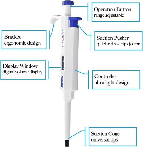 100-1000ul Single Channel Pipettor Manual Adjustable Variable Volume Laboratory School Home High Accurate Lab Micropipette in Saudi Arabia