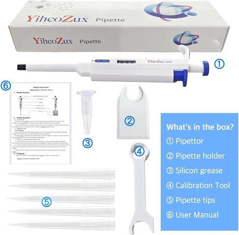 100-1000ul Single Channel Pipettor Manual Adjustable Variable Volume Laboratory School Home High Accurate Lab Micropipette in Saudi Arabia