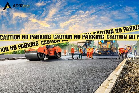 بكرة شريط تحذير من Adir، بطول 300 قدم - شريط أصفر ساطع مقاس 3 بوصات عالي الوضوح مع طباعة سوداء جريئة - شريط تحذير من عدم ركن السيارات للبناء وشركات المرافق وإنفاذ القانون in Kuwait