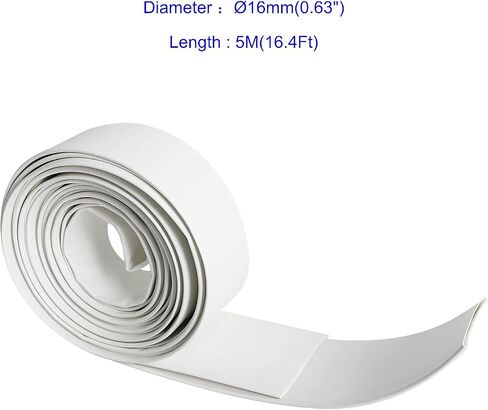 40mm ID White Heat Shrink Tubing Shrinkable Tube 5M(16.4Ft) 1pcs in Saudi Arabia