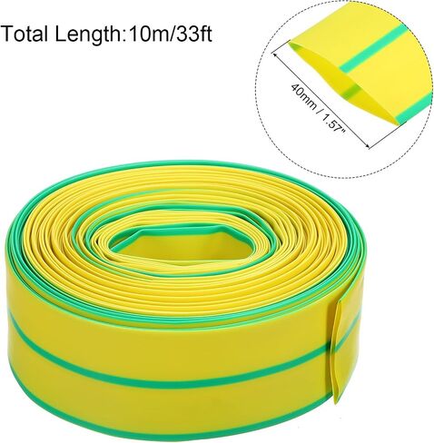 MECCANIXITY 40mm Dia 33ft Heat Shrink Tubing 2:1 Electric Insulation Wire Shrink Wrap Tubing for Industrial Electrical Cable Wire in Saudi Arabia
