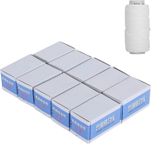 Zerodis 10 بكرات خط خياطة بيطري، رقم 12 خيط خياطة جراحي للدواجن لخنازير الماشية والأغنام وحيوانات التربية الأخرى in Kuwait