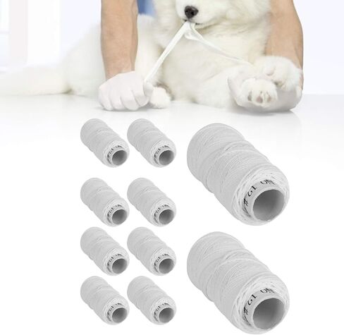 Zerodis 10 بكرات خط خياطة بيطري، رقم 12 خيط خياطة جراحي للدواجن لخنازير الماشية والأغنام وحيوانات التربية الأخرى in Kuwait