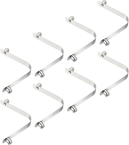 PATIKIL 9x7.3mm Kayak Paddle Snaps, 5 Pack Pole Push Button Spring Clips Steel Solid Button Locking Tube Double Pins for Camping Awning Tent Pole in Saudi Arabia