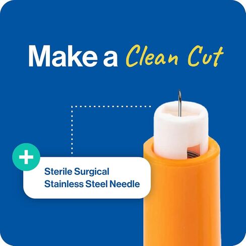Disposable Safety Lancets for Diabetes Testing – 21G x 2.5mm, Preloaded Sterile Lancet Needles – Compact Keto & Diabetic Lancets with a Twist-Off Lid for Easy Blood Testing Anywhere by OWELL, 100 Ct in Saudi Arabia