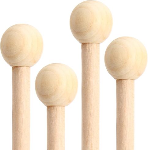 30 قطعة من مطارق خشبية من Foraineam، أعواد طبلة موسيقية صغيرة، 8.2 بوصة من أعواد الطبل الخشبية مطارق إيقاعية لطبل اليد، وGlockenspiel، وXylophone، وChime، وWoodblock والأجراس in Kuwait