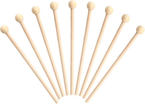 30 قطعة من مطارق خشبية من Foraineam، أعواد طبلة موسيقية صغيرة، 8.2 بوصة من أعواد الطبل الخشبية مطارق إيقاعية لطبل اليد، وGlockenspiel، وXylophone، وChime، وWoodblock والأجراس in Kuwait